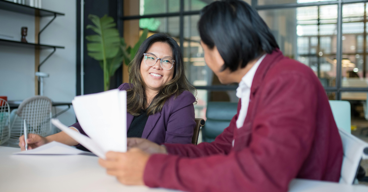 Employer and Employee Talking 